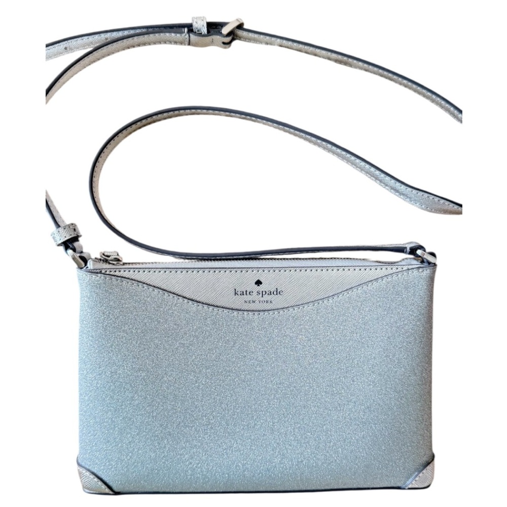 Kate Spade Silver Crossbody Bag. NWOT